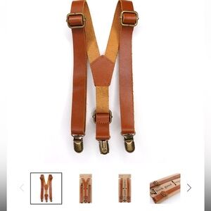 Boon brown Leather Suspenders size large